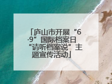庐山市开展“6·9”国际档案日“请听档案说”主题宣传活动