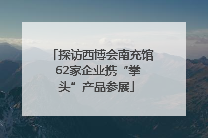 探访西博会南充馆 62家企业携“拳头”产品参展