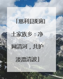 慈利县阳和土家族乡：净网清河，共护溇澧清波