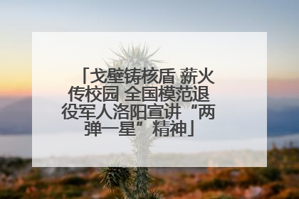 戈壁铸核盾 薪火传校园 全国模范退役军人洛阳宣讲“两弹一星”精神