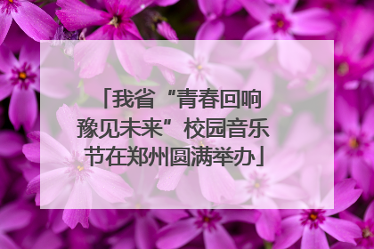我省“青春回响 豫见未来”校园音乐节在郑州圆满举办