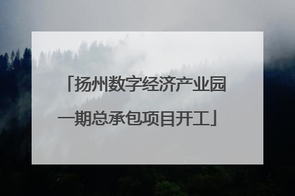 扬州数字经济产业园一期总承包项目开工