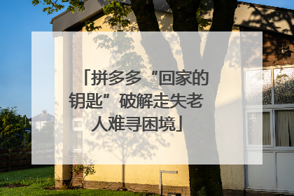 拼多多“回家的钥匙”破解走失老人难寻困境