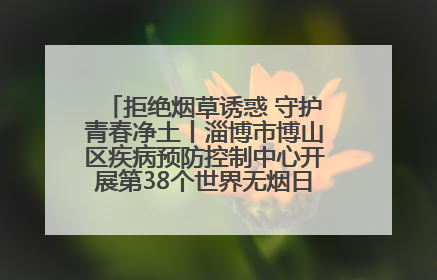 拒绝烟草诱惑 守护青春净土丨淄博市博山区疾病预防控制中心开展第38个世界无烟日系列控烟行动