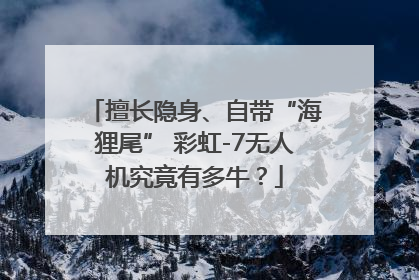 擅长隐身、自带“海狸尾” 彩虹-7无人机究竟有多牛？