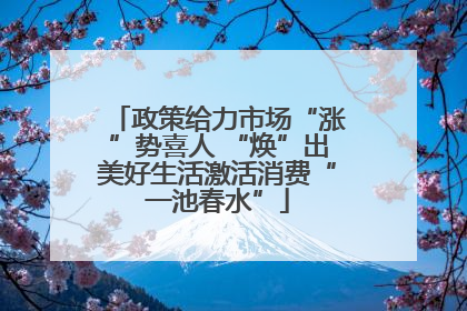 政策给力市场“涨”势喜人 “焕”出美好生活激活消费“一池春水”