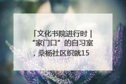 文化书院进行时｜“家门口”的自习室，桑杨社区织就15分钟学习生活圈