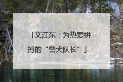 文江东：为热爱拼搏的“警犬队长”
