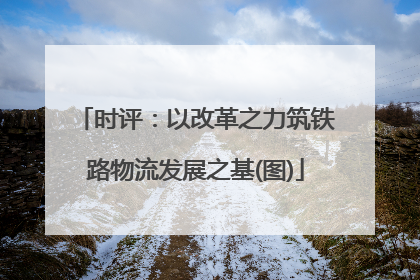 时评：以改革之力筑铁路物流发展之基(图)
