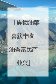 旌德油菜喜获丰收 油香富民产业兴