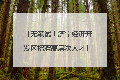 无笔试！济宁经济开发区招聘高层次人才