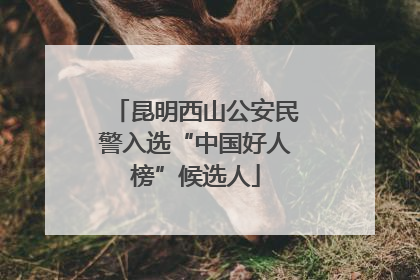 昆明西山公安民警入选“中国好人榜”候选人
