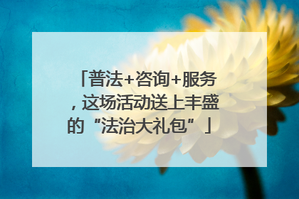 普法+咨询+服务，这场活动送上丰盛的“法治大礼包”
