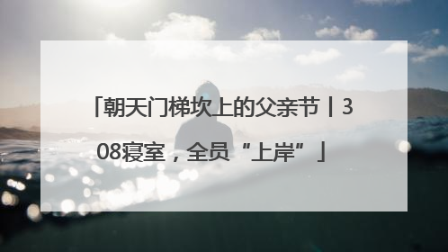 朝天门梯坎上的父亲节丨308寝室，全员“上岸”