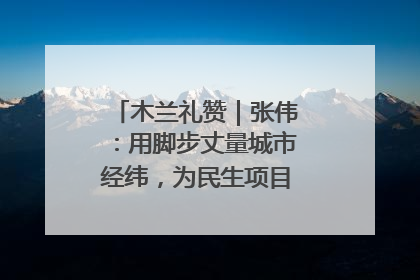 木兰礼赞｜张伟：用脚步丈量城市经纬，为民生项目按下“加速键”