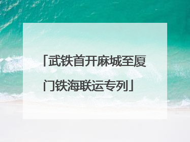 武铁首开麻城至厦门铁海联运专列