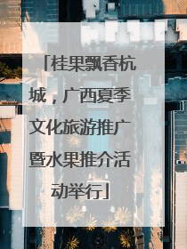桂果飘香杭城，广西夏季文化旅游推广暨水果推介活动举行