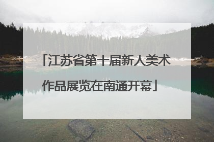 江苏省第十届新人美术作品展览在南通开幕