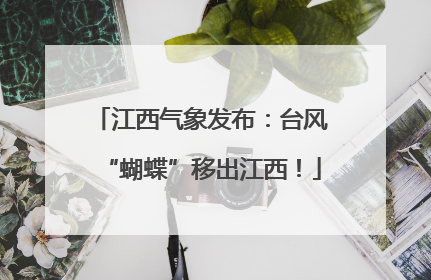 江西气象发布：台风“蝴蝶”移出江西！
