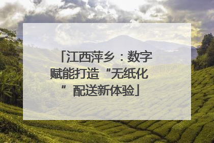 江西萍乡：数字赋能打造“无纸化”配送新体验
