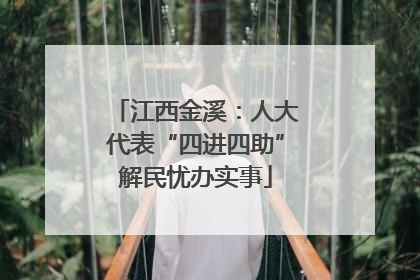 江西金溪：人大代表“四进四助”解民忧办实事