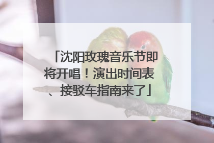 沈阳玫瑰音乐节即将开唱！演出时间表、接驳车指南来了