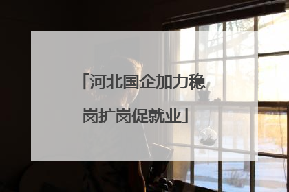 河北国企加力稳岗扩岗促就业