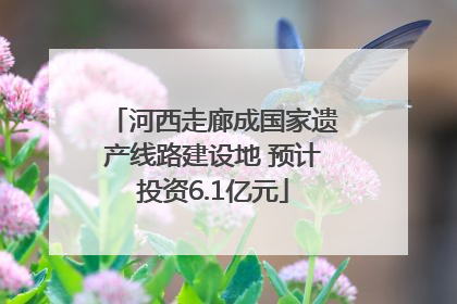 河西走廊成国家遗产线路建设地 预计投资6.1亿元