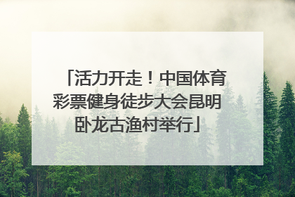 活力开走！中国体育彩票健身徒步大会昆明卧龙古渔村举行