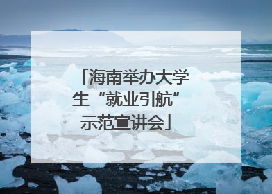 海南举办大学生“就业引航”示范宣讲会