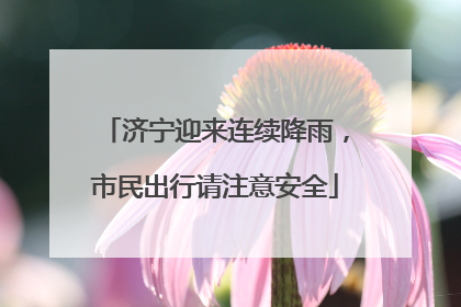 济宁迎来连续降雨，市民出行请注意安全