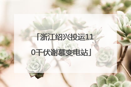浙江绍兴投运110千伏谢慕变电站