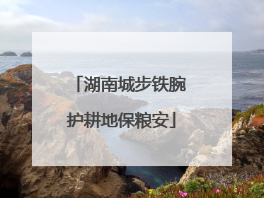 湖南城步铁腕护耕地保粮安