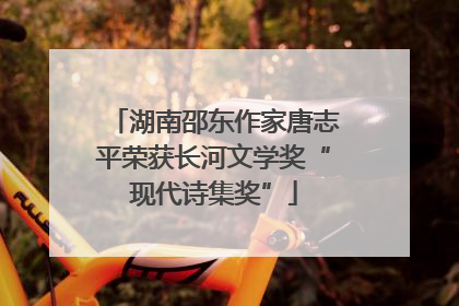 湖南邵东作家唐志平荣获长河文学奖“现代诗集奖”