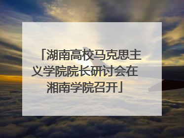 湖南高校马克思主义学院院长研讨会在湘南学院召开