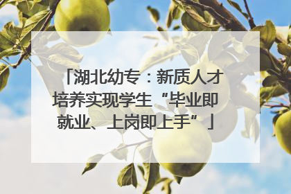湖北幼专：新质人才培养实现学生“毕业即就业、上岗即上手”