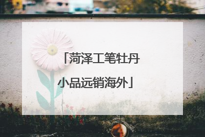 菏泽工笔牡丹小品远销海外