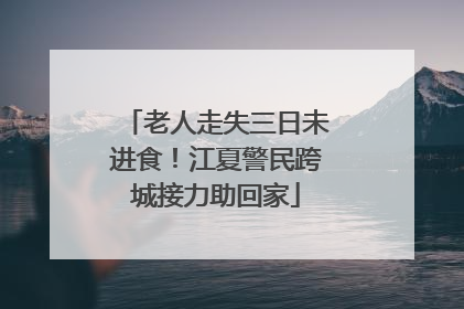 老人走失三日未进食！江夏警民跨城接力助回家