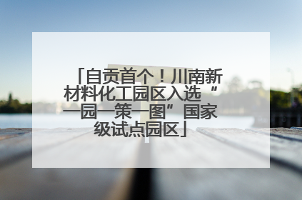 自贡首个！川南新材料化工园区入选“一园一策一图”国家级试点园区