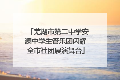 芜湖市第二中学安澜中学生管乐团闪耀全市社团展演舞台