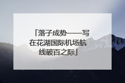落子成势——写在花湖国际机场航线破百之际