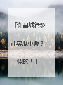 许昌城管驱赶卖瓜小贩？假的！