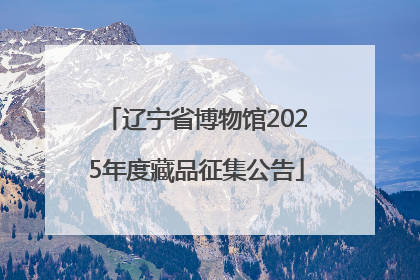 辽宁省博物馆2025年度藏品征集公告