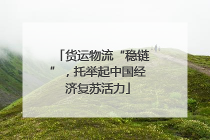 货运物流“稳链”，托举起中国经济复苏活力
