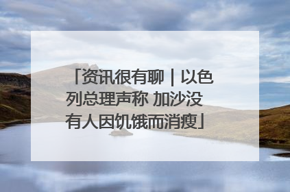 资讯很有聊｜以色列总理声称 加沙没有人因饥饿而消瘦