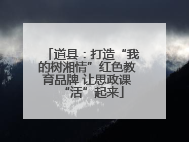 道县：打造“我的树湘情”红色教育品牌 让思政课“活”起来