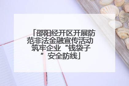 邵阳经开区开展防范非法金融宣传活动 筑牢企业“钱袋子”安全防线