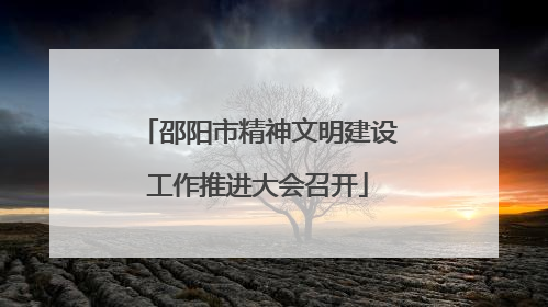 邵阳市精神文明建设工作推进大会召开