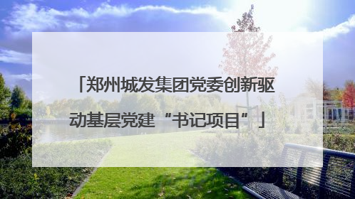 郑州城发集团党委创新驱动基层党建“书记项目”