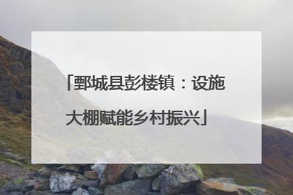 鄄城县彭楼镇：设施大棚赋能乡村振兴